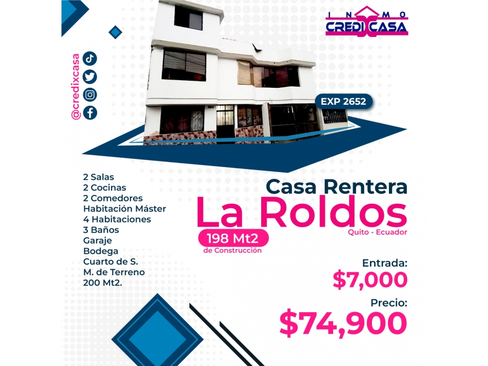 CxC Venta de Casa Rentera, LA ROLDOS, Exp. 2652